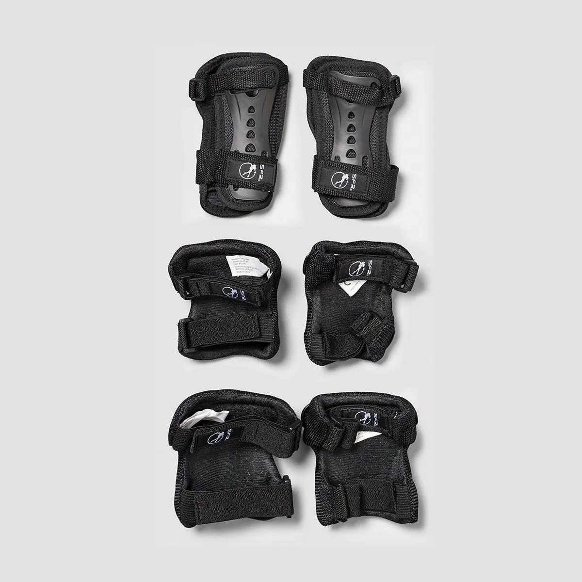 SFR Essential Triple Pad Set Black/Red - Kids