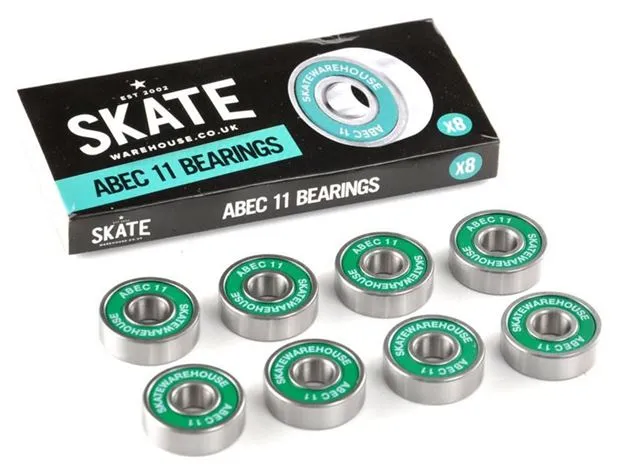 Skatewarehouse Conical Skateboard Wheels & Skatewarehouse ABEC 11 Bearings Pack   Bolts!