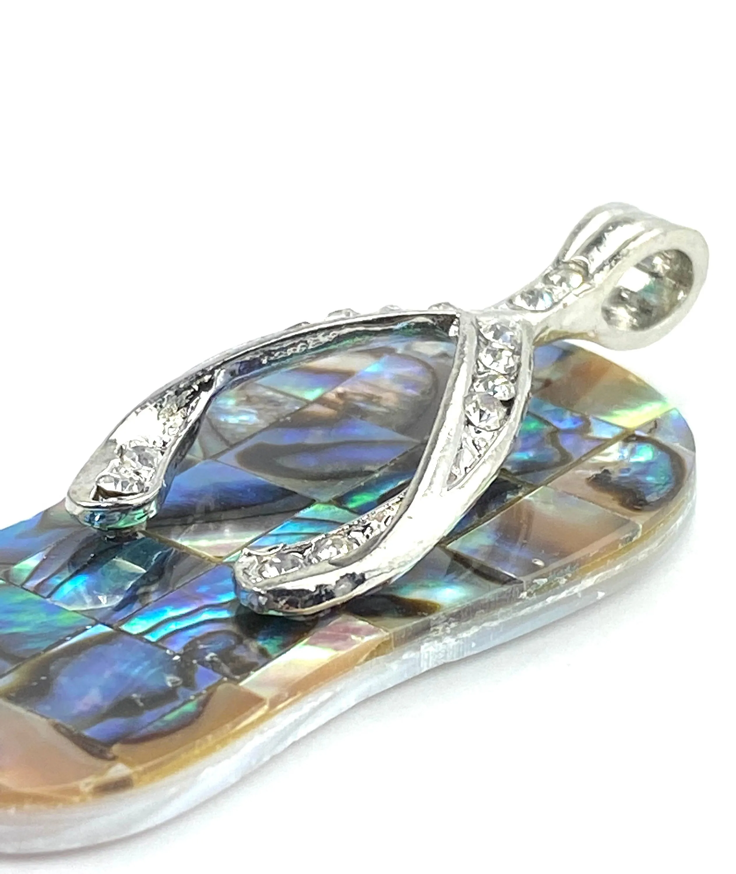 Slipper abalone mother of pearl pendant, SKU#M920