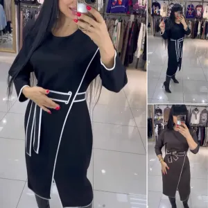🌸Spring Specials💐 Women's Fashion Waistline Long Sleeve Dress