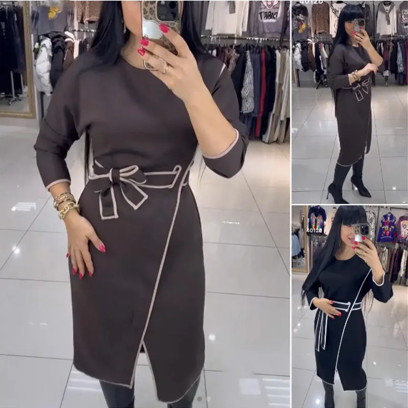 🌸Spring Specials💐 Women's Fashion Waistline Long Sleeve Dress