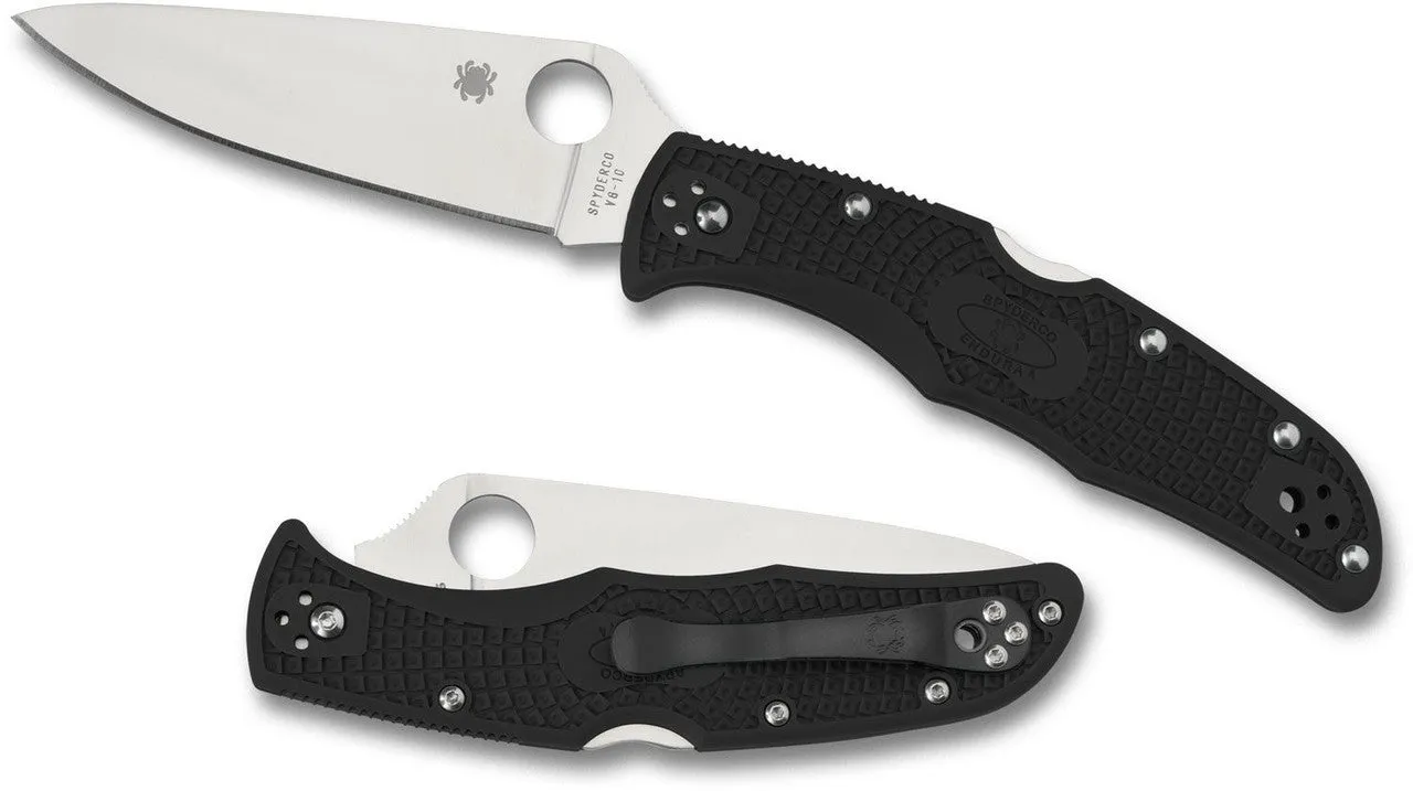 Spyderco Endura, Flat Ground, Black C10FPBK