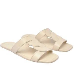 STUART WEITZMAN TWISTED LEATHER SANDALS