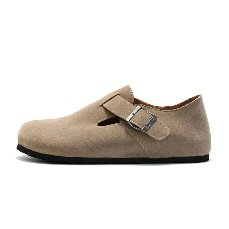 Stylish Unisex Suede Cork Loafers for Casual Wear and Beach