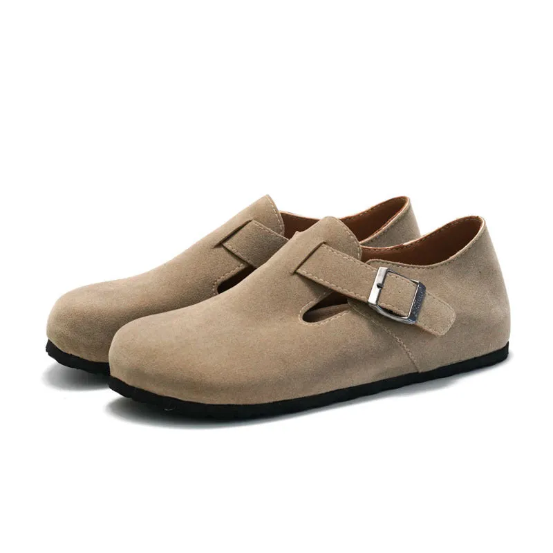 Stylish Unisex Suede Cork Loafers for Casual Wear and Beach