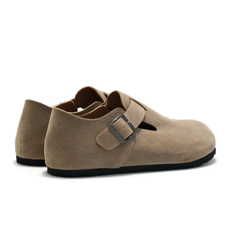 Stylish Unisex Suede Cork Loafers for Casual Wear and Beach