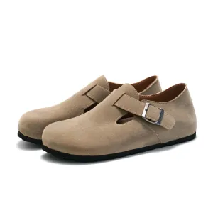Stylish Unisex Suede Cork Loafers for Casual Wear and Beach