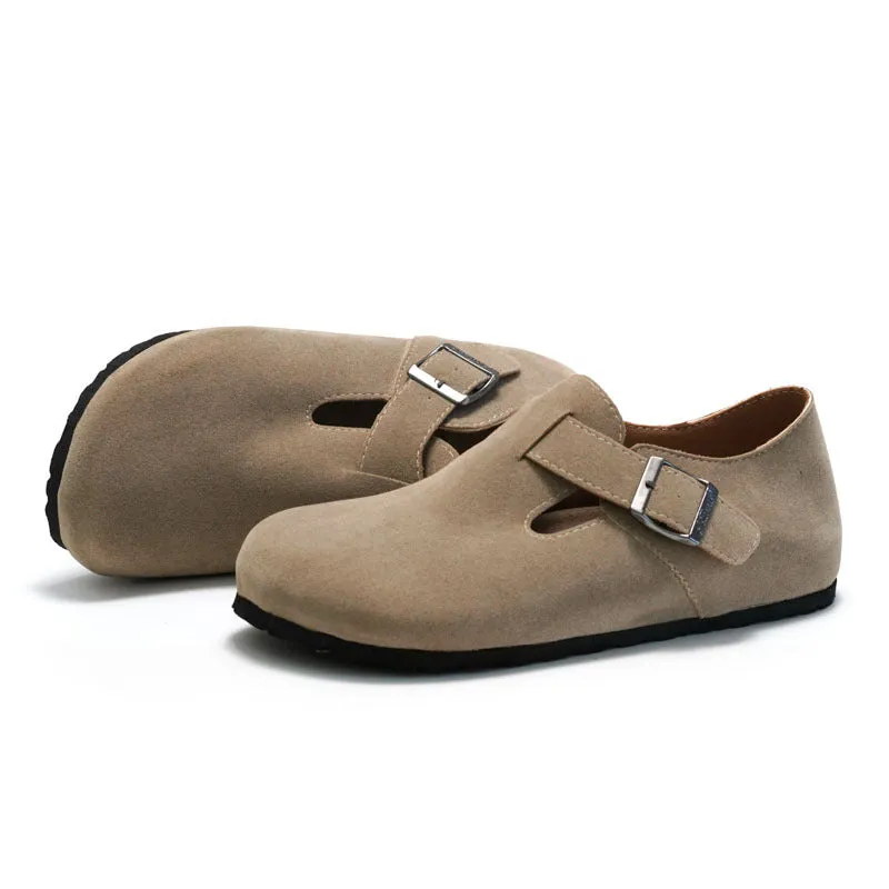 Stylish Unisex Suede Cork Loafers for Casual Wear and Beach