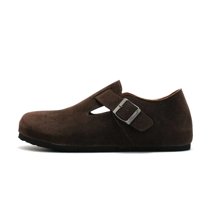 Stylish Unisex Suede Cork Loafers for Casual Wear and Beach