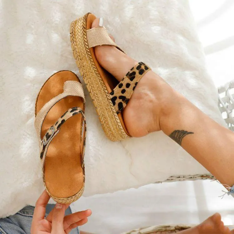 Summer Woven Hemp Rope Platform Shoes