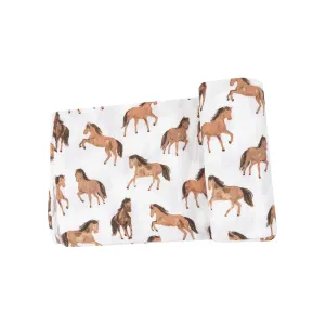 Swaddle Blanket, Horses