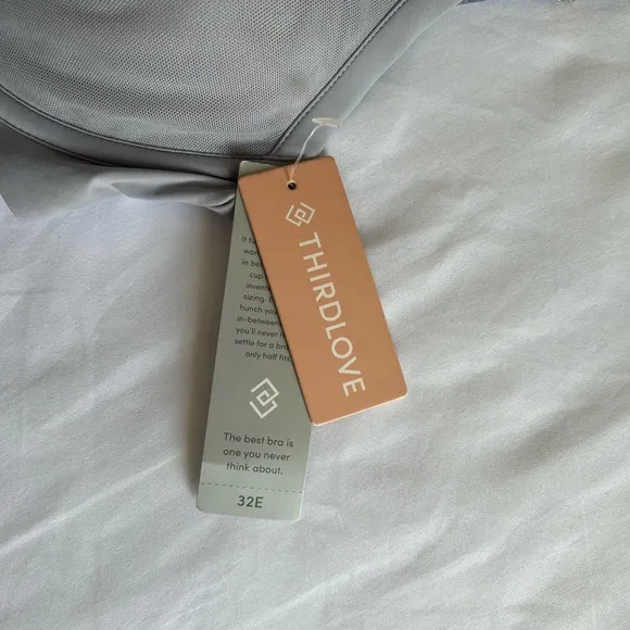 THIRDLOVE  24/7 Classic Contour Plunge Bra NWT Grey O-36