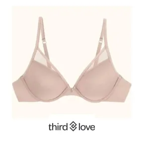 THIRDLOVE  24/7 Classic Contour Plunge Bra NWT Grey O-36