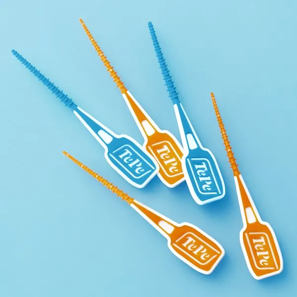 Toothpicks TePe EasyPick™ OrangeXS/S Blue M/L 36 & 1 Travel Case