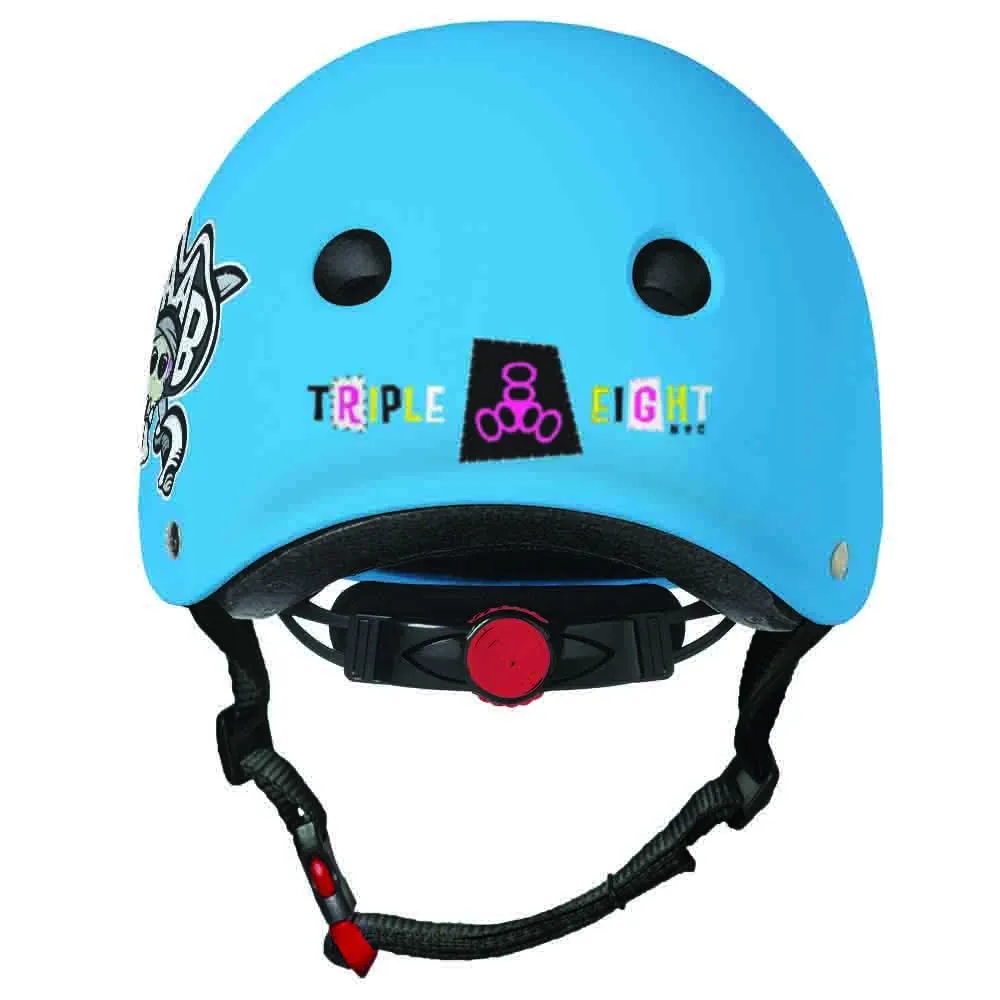 Triple 8 - Lil 8 Certified Staab Edition Youth Helmet Neon Blue Rubber