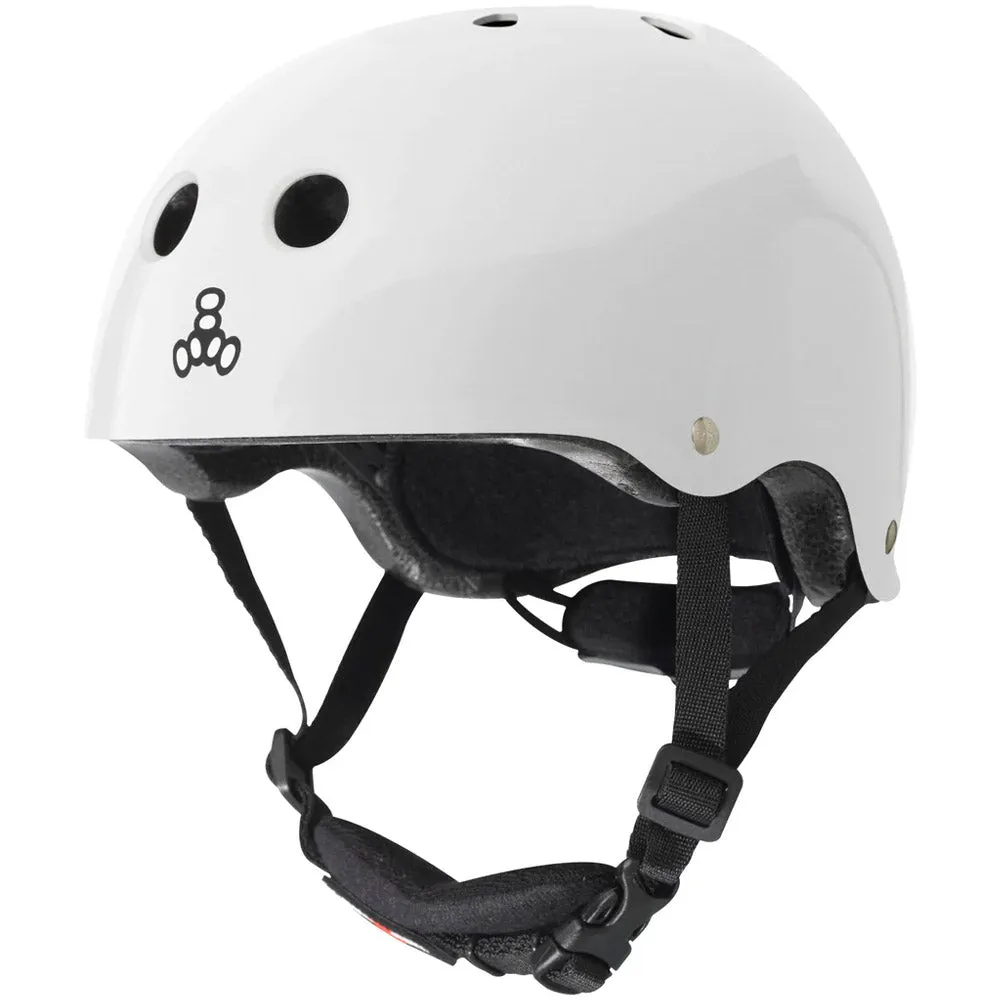 Triple 8 - Lil 8 Certified Youth Helmet White Glossy