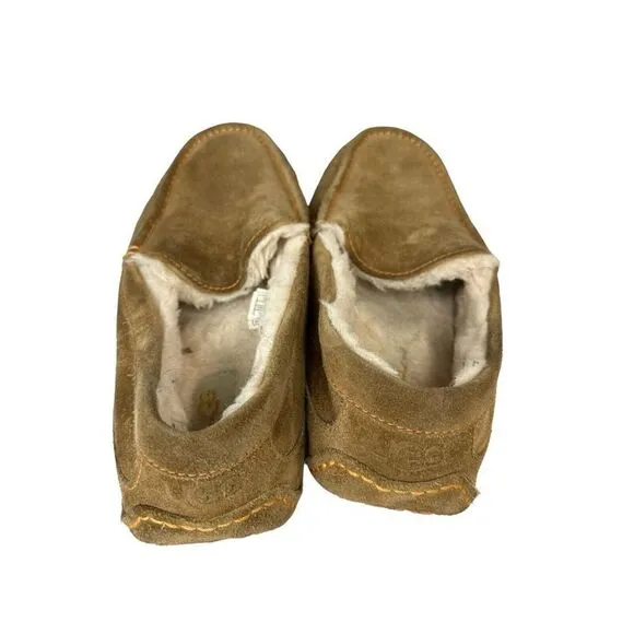 UGG M Ascot Brown Suede Slip On Loafer Slippers Casual Adult Men’s Size 9
