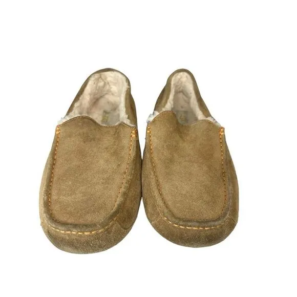 UGG M Ascot Brown Suede Slip On Loafer Slippers Casual Adult Men’s Size 9