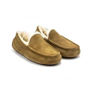 UGG M Ascot Brown Suede Slip On Loafer Slippers Casual Adult Men’s Size 9