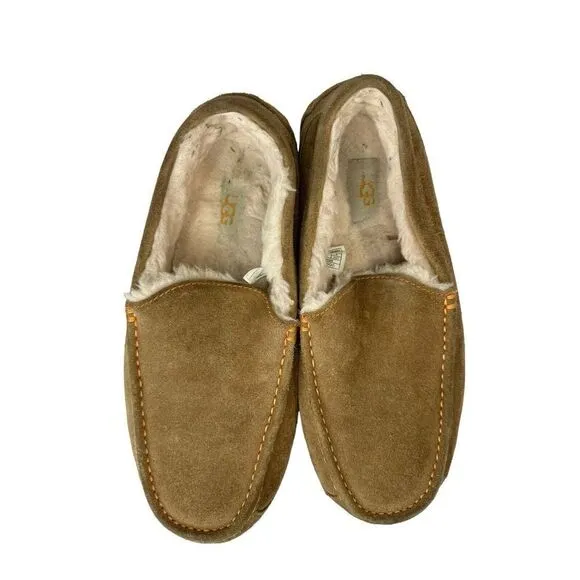 UGG M Ascot Brown Suede Slip On Loafer Slippers Casual Adult Men’s Size 9
