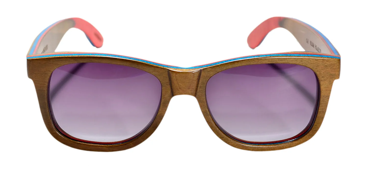 Vert Series / Driftwood Brown / Reclaimed Skate Deck Wood Sunglasses / Polarized Lenses