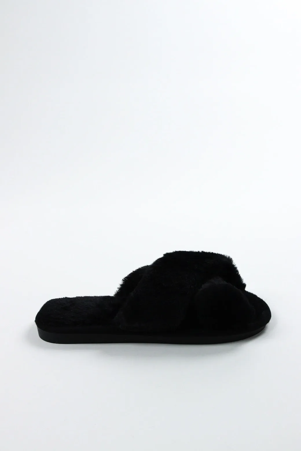 Viny - Cross Faux Fur Slipper