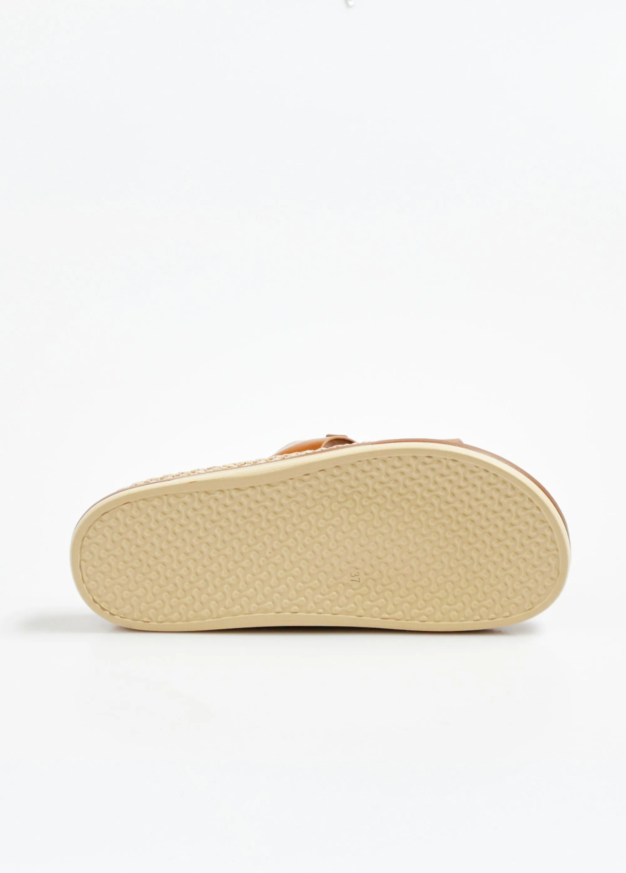Wedge mules with straps and rings