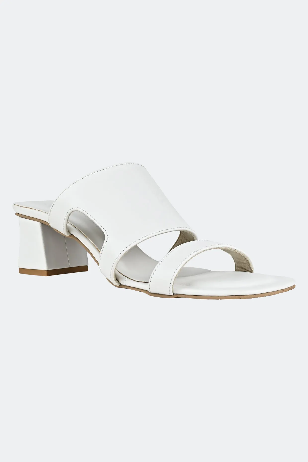 White Cut Out Heels For Women