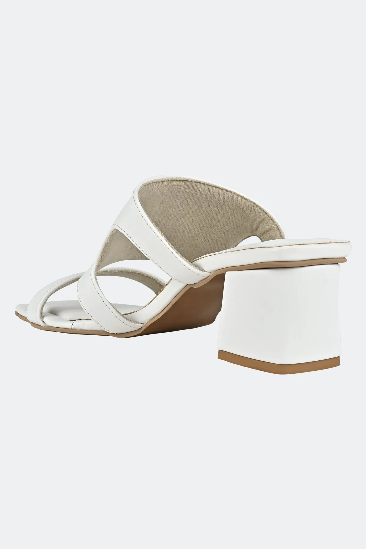 White Cut Out Heels For Women