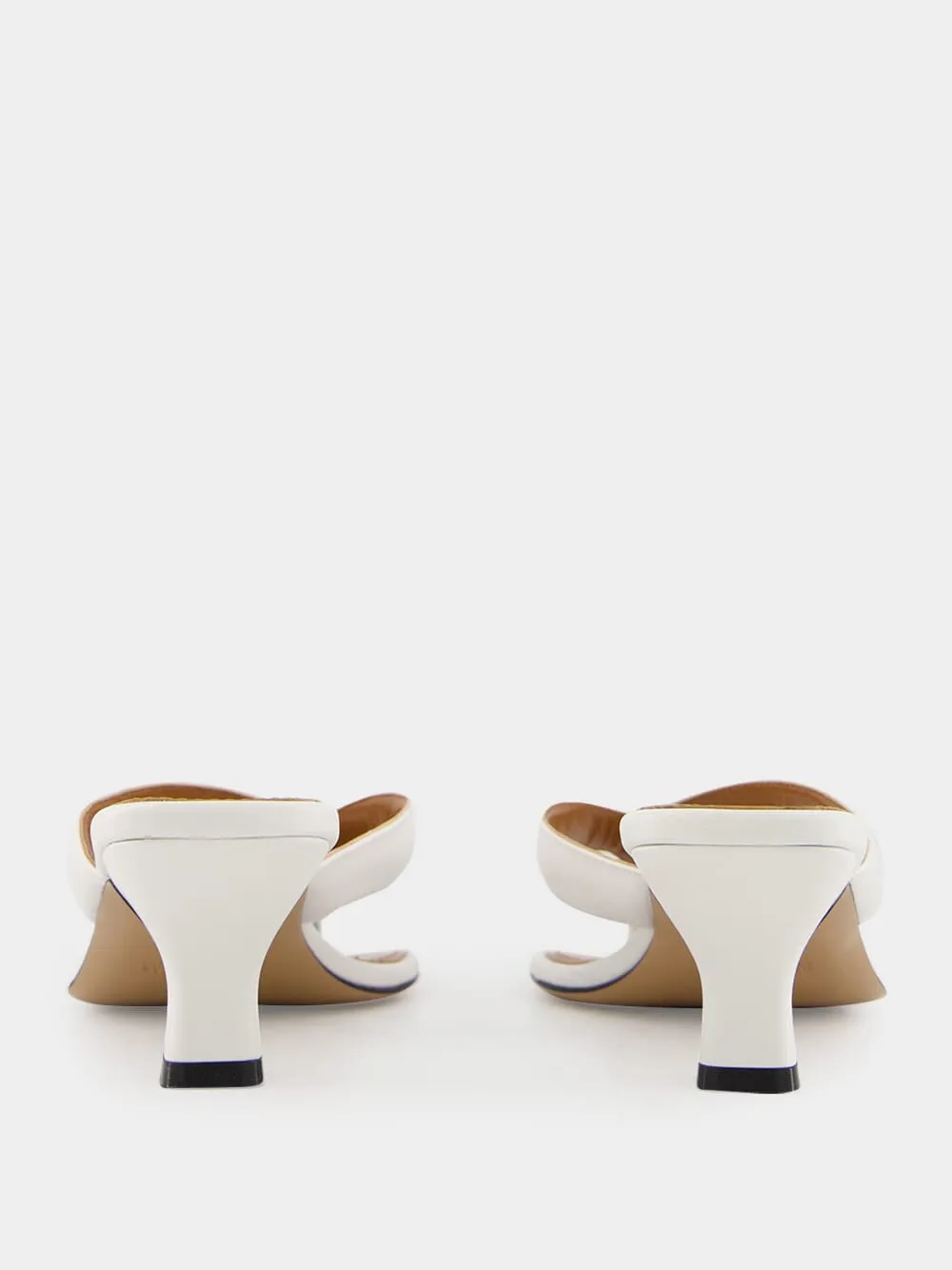 White Portofino Leather Mules
