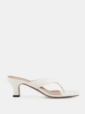 White Portofino Leather Mules
