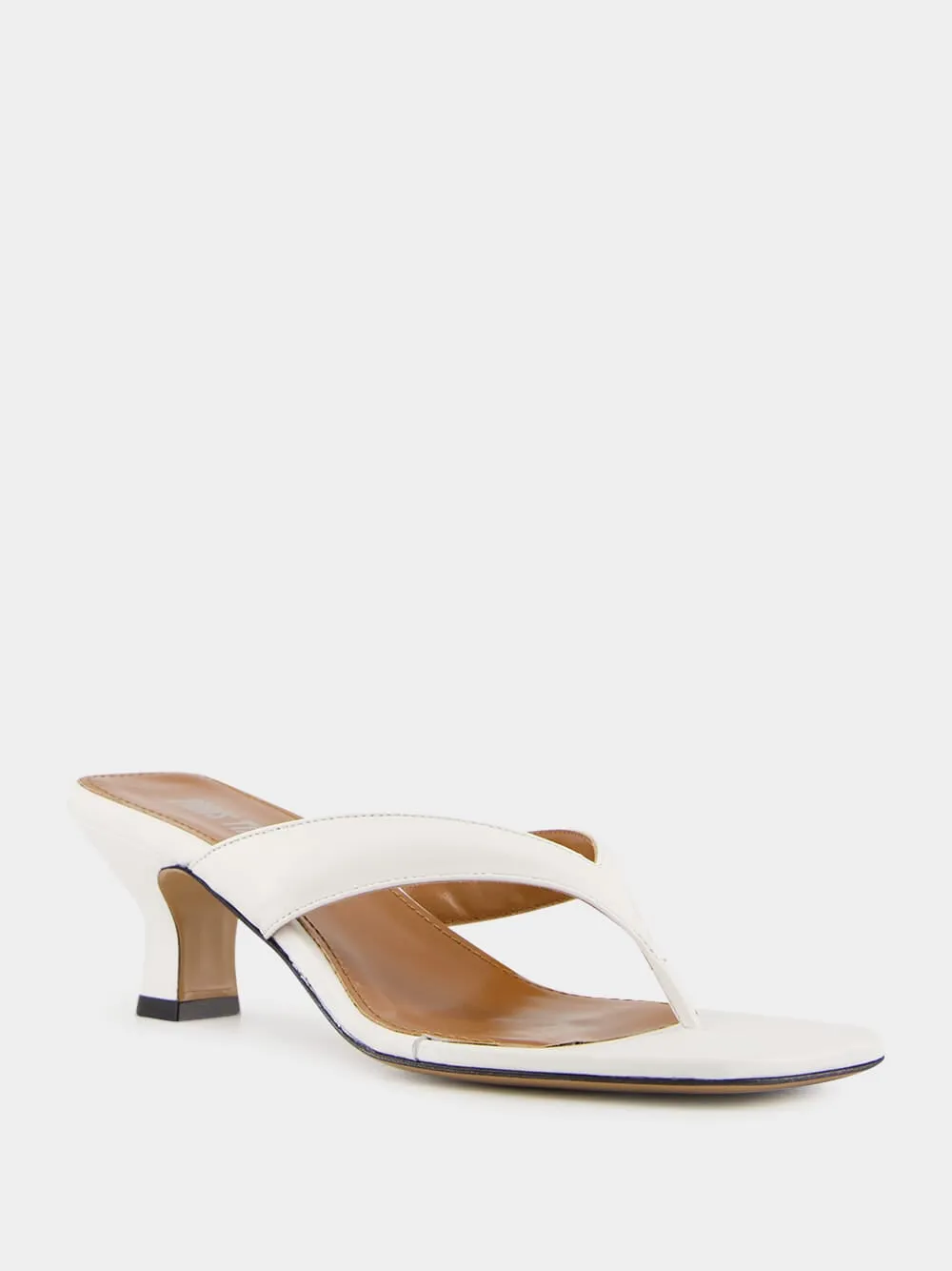 White Portofino Leather Mules