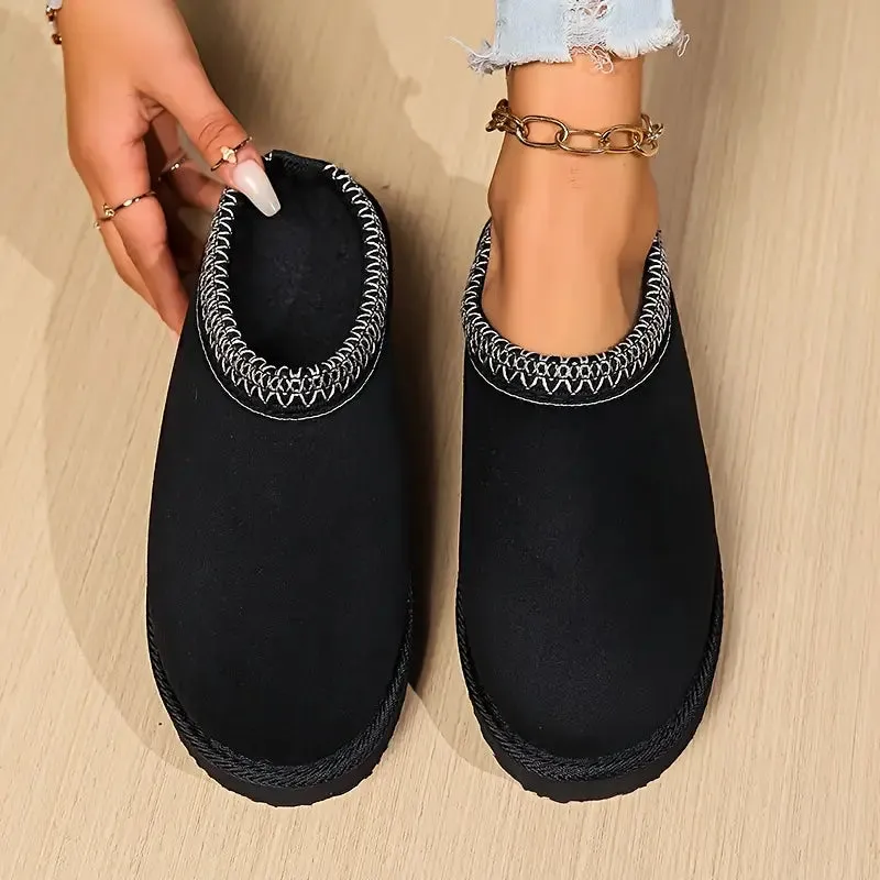 Winter Boho Platform Slippers