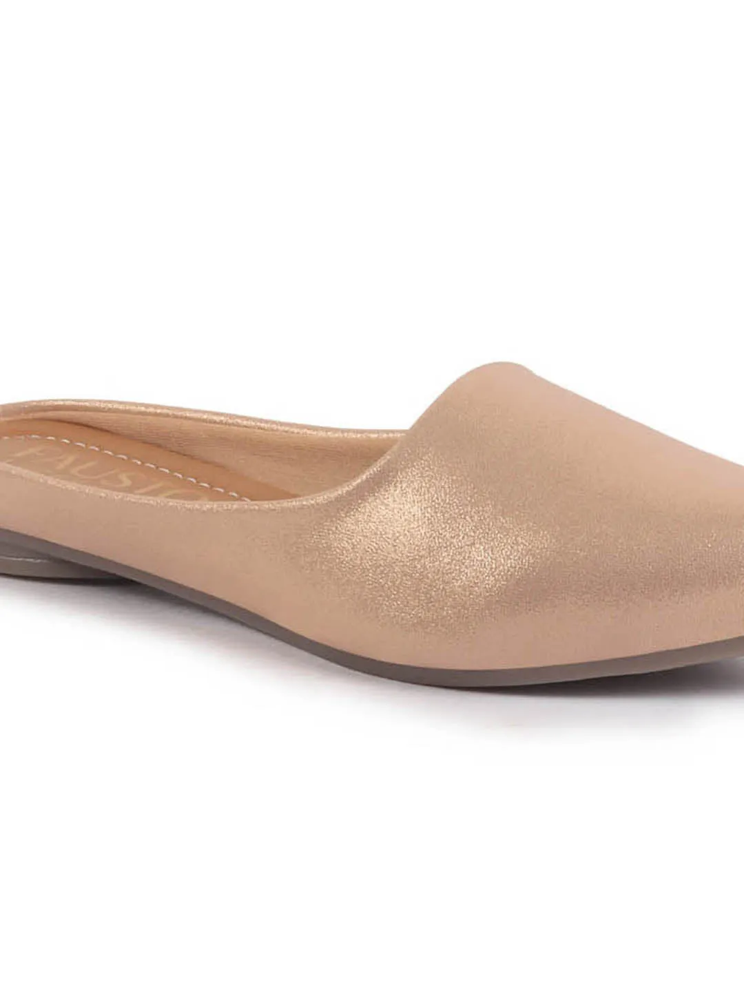 Women Back Open Ethnic Slip On Mules Party Wear Glittery Shiny SlippersLightweight Loafer Flats Memory Cushioned Insole