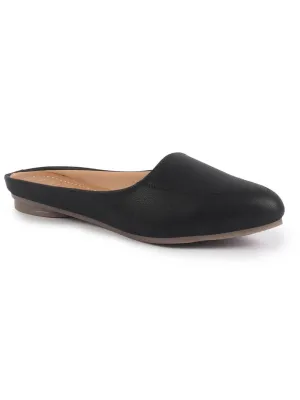 Women Back Open Slip On Mules Work And Casual Wear Loafer Flats Memory Cushioned Insole Slippers