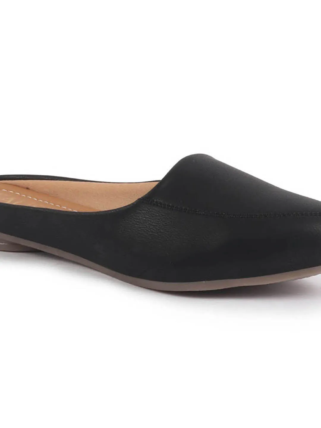 Women Back Open Slip On Mules Work And Casual Wear Loafer Flats Memory Cushioned Insole Slippers