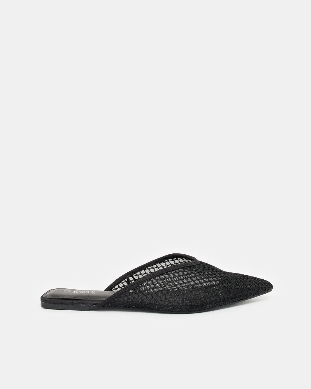 Women Black Mesh Mule