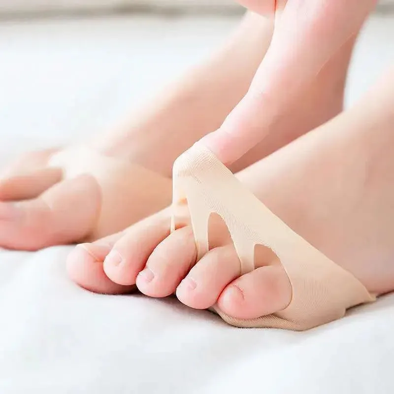 Women Kawaii Stitch Five Fingers Toe Half Socks Slippers Summer Invisible Pinkies High Heel Low Cut Foot Stockings for Ladies