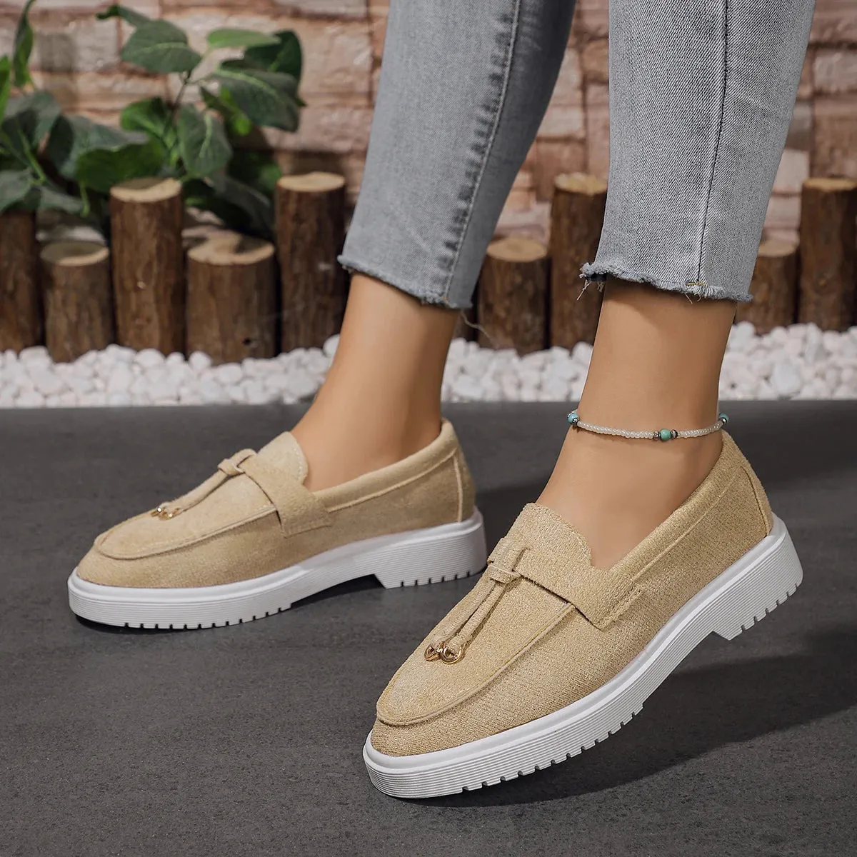Women Shoes 2025 New Leopard Splicing Flat Casual Shoes Slip on Loafers Vulcanized Shoes Walking Single Sneakers Women