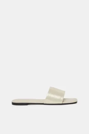 Women Silver Textured Mule