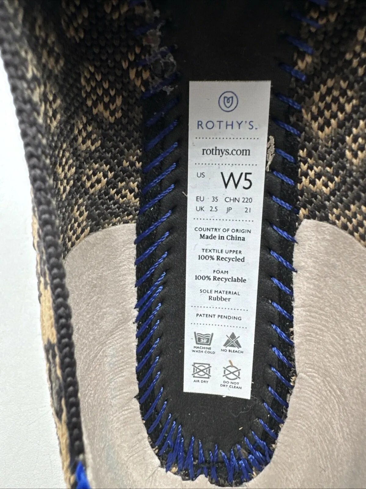 Women’s Rothy’s The Loafer Leopard Print Brown/Grey Size 5 - Like New