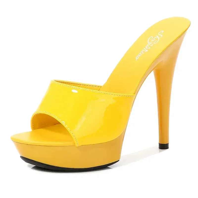 Women's Sexy Patent Leather Sandals