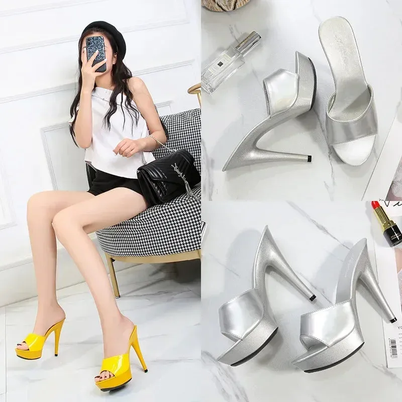 Women's Sexy Patent Leather Sandals