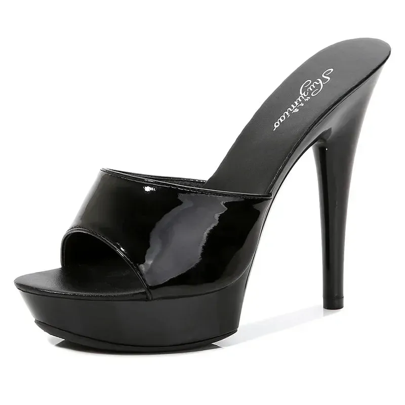 Women's Sexy Patent Leather Sandals