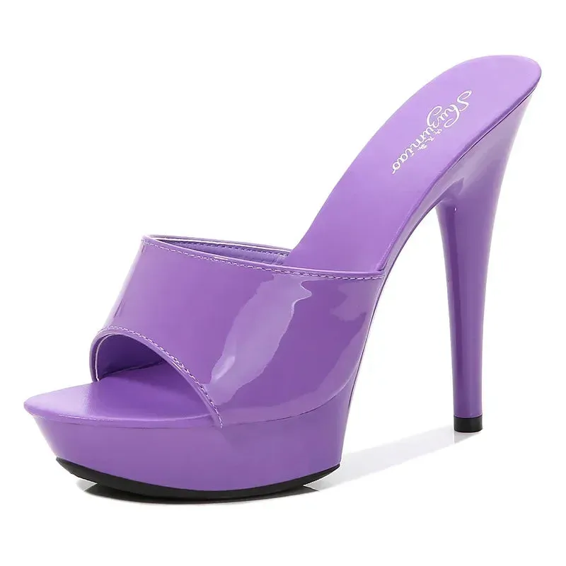 Women's Sexy Patent Leather Sandals