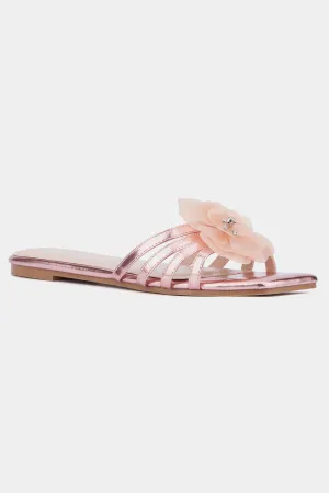 Women's Shayla Flat Sandal - Wide Width Slide Sandals