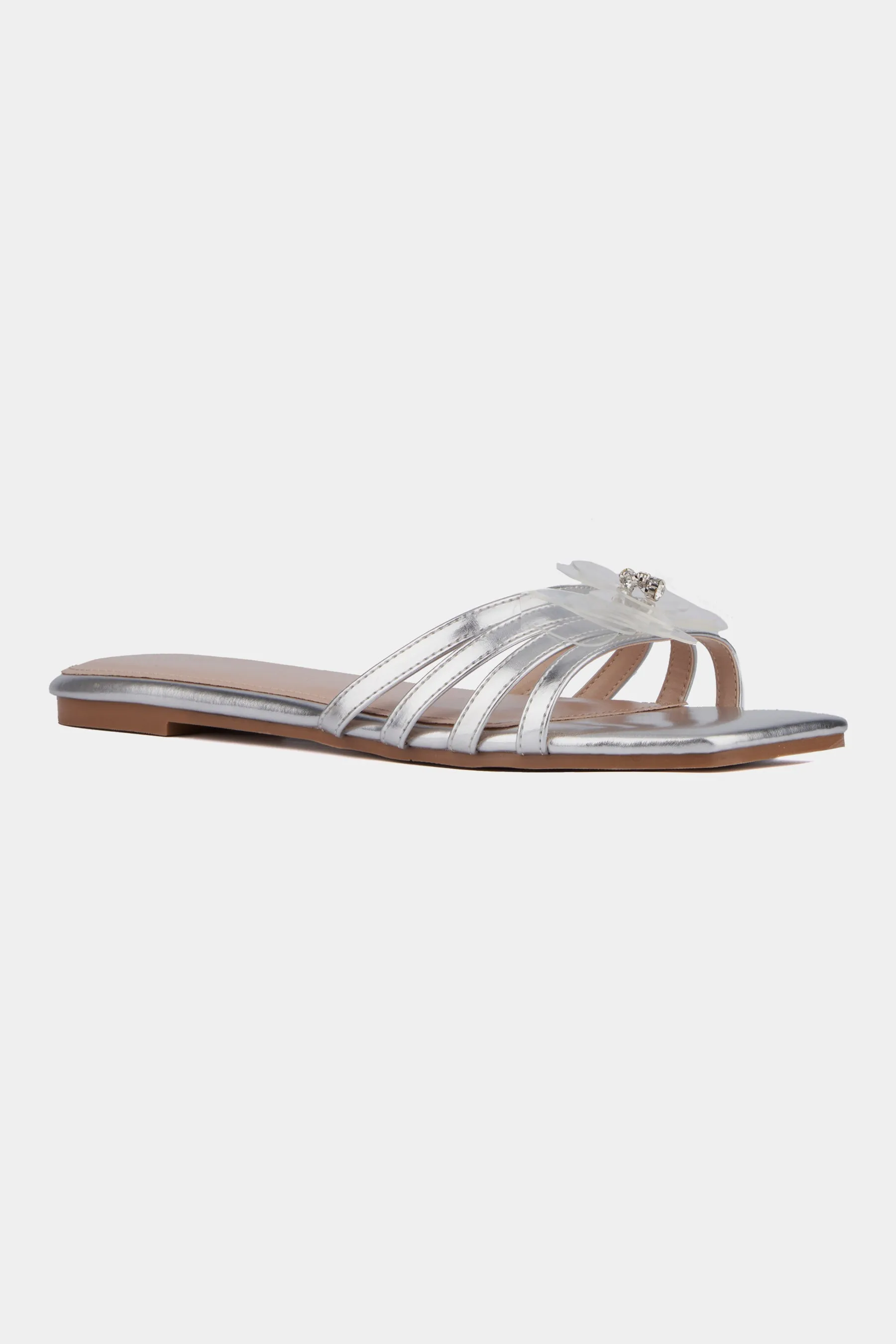 Women's Shayla Flat Sandal - Wide Width Slide Sandals