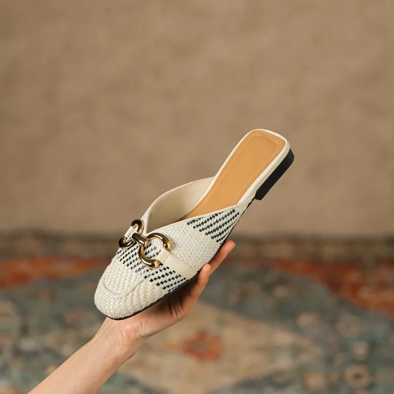 Woven Link Summer Mules