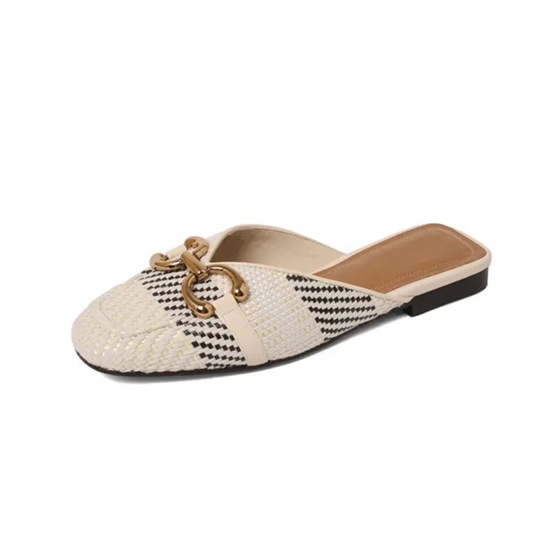 Woven Link Summer Mules