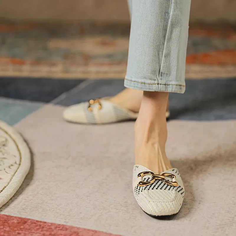 Woven Link Summer Mules